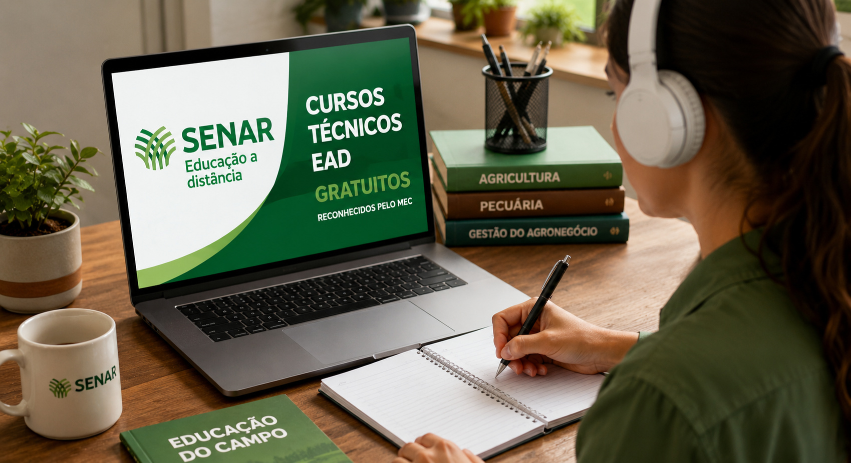 Quer fazer um curso técnico reconhecido pelo MEC, totalmente de graça e estudando a maior parte do tempo em casa? O SENAR abriu 3.314 vagas para cursos técnicos EAD no Processo Seletivo 2026.2, e a seleção acontece sem prova, apenas pela análise do histórico escolar