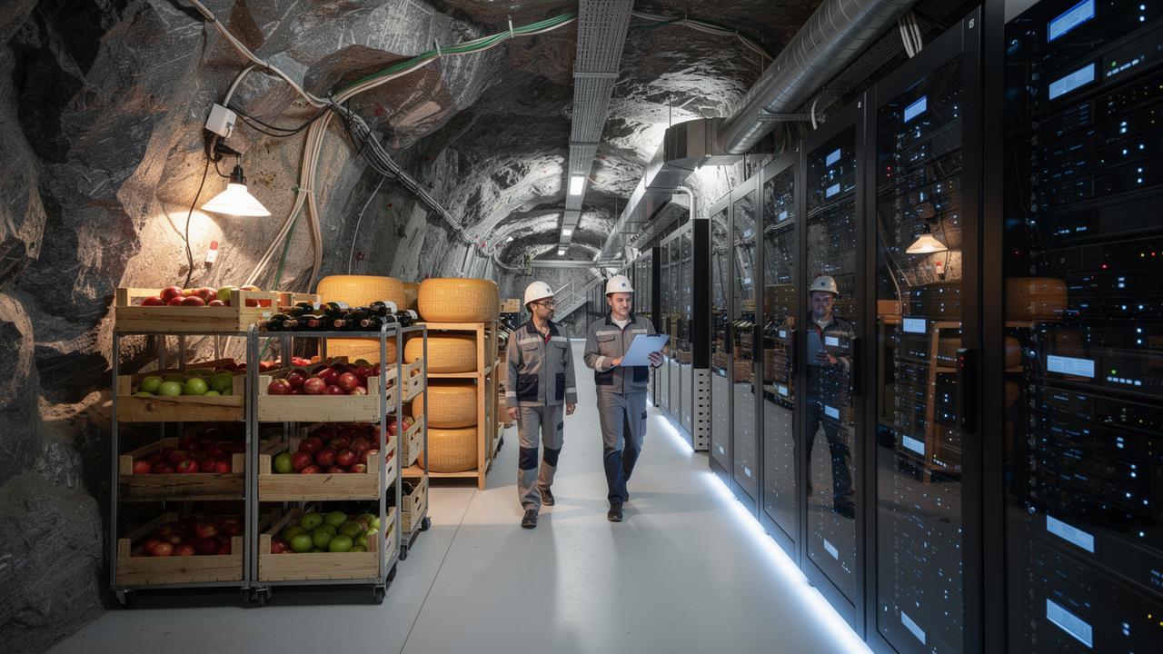 Mina ativa nos Alpes italianos vira data center subterrâneo de €50 milhões e aposta em servidores ao lado de maçãs, vinho e queijo