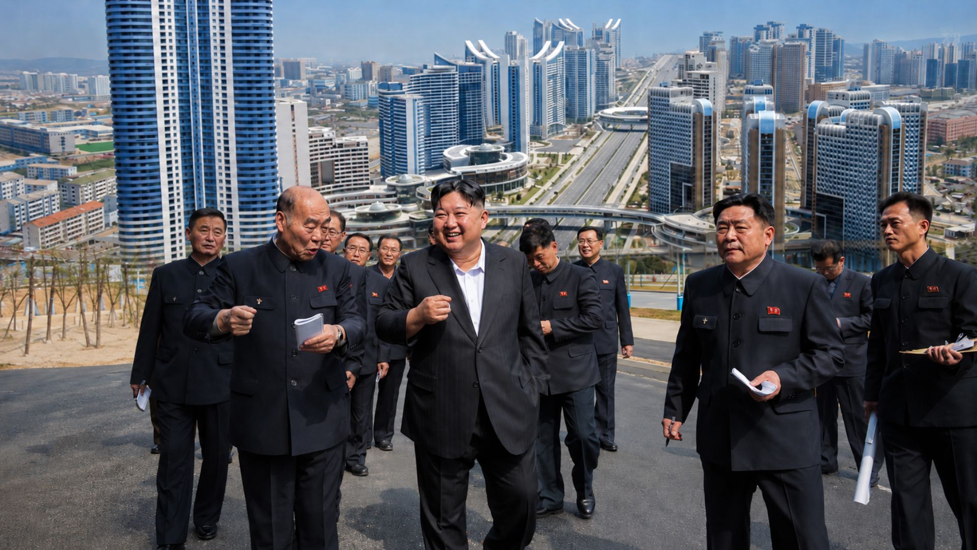 Coreia do Norte ergue arranha-céus de 80 andares e cria 'Pyonghattan' em Pyongyang. Kim Jong Un transforma a capital sob sanções internacionais.