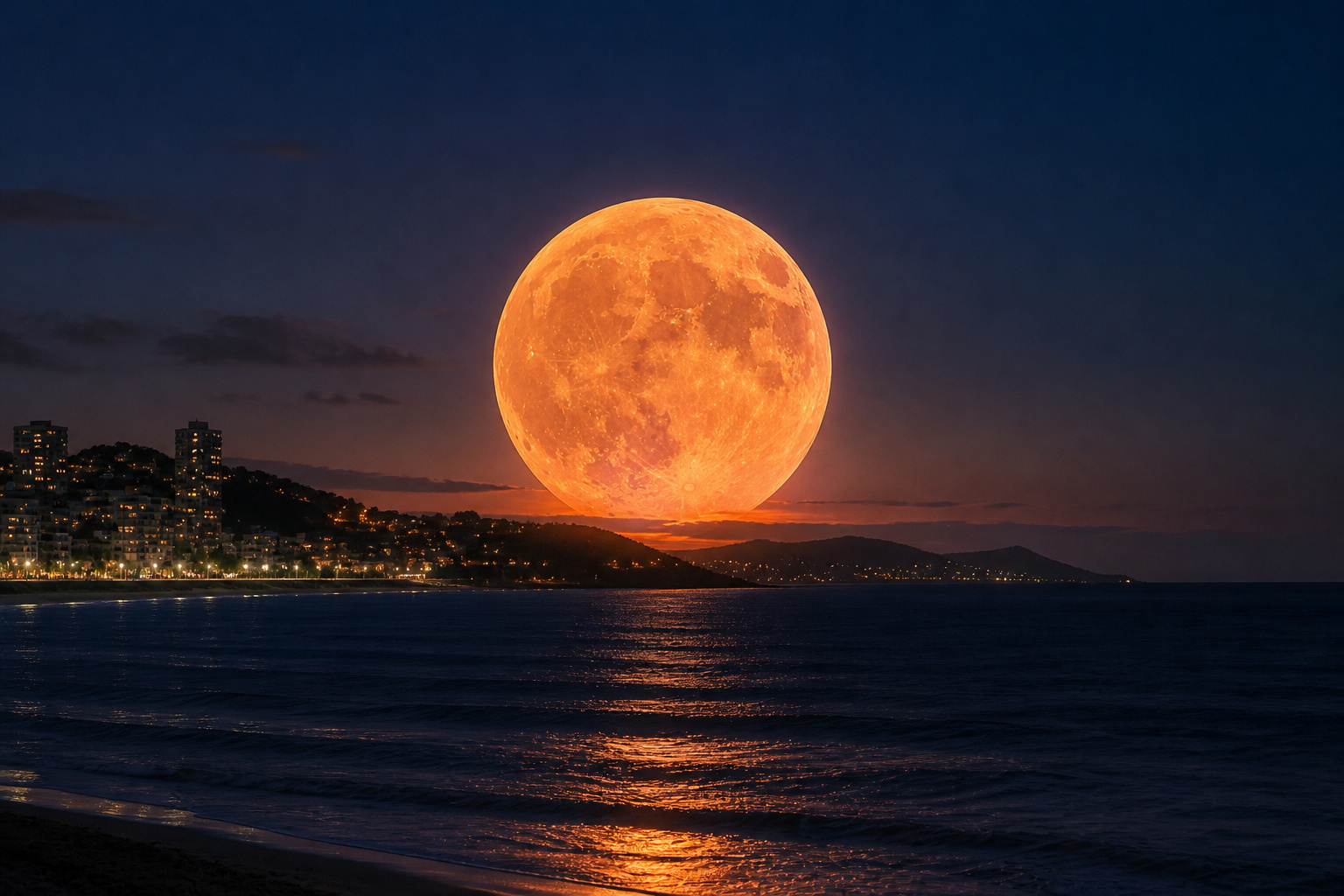 A superlua de dezembro vai nascer na noite de 23 para 24, com o perigeu exatamente na véspera do Natal, 14% maior e 30% mais brilhante do que uma lua comum