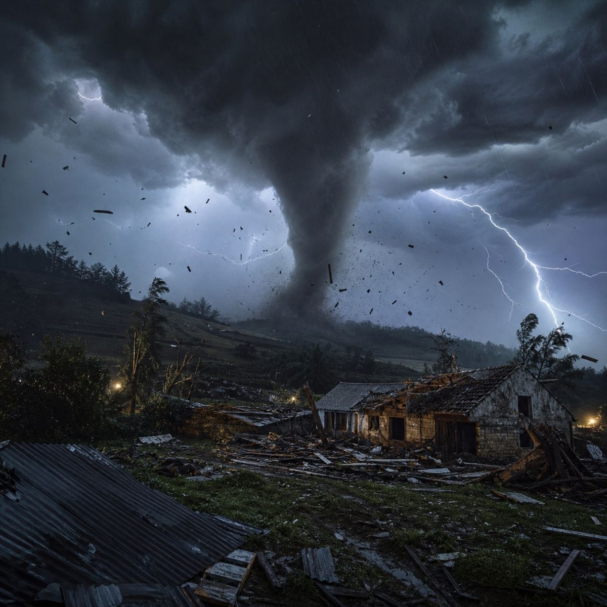 Tornado foi confirmado em São Joaquim na Serra de SC após destruir lavouras e arrancar telhados. El Niño pode intensificar eventos extremos no Sul. Entenda.