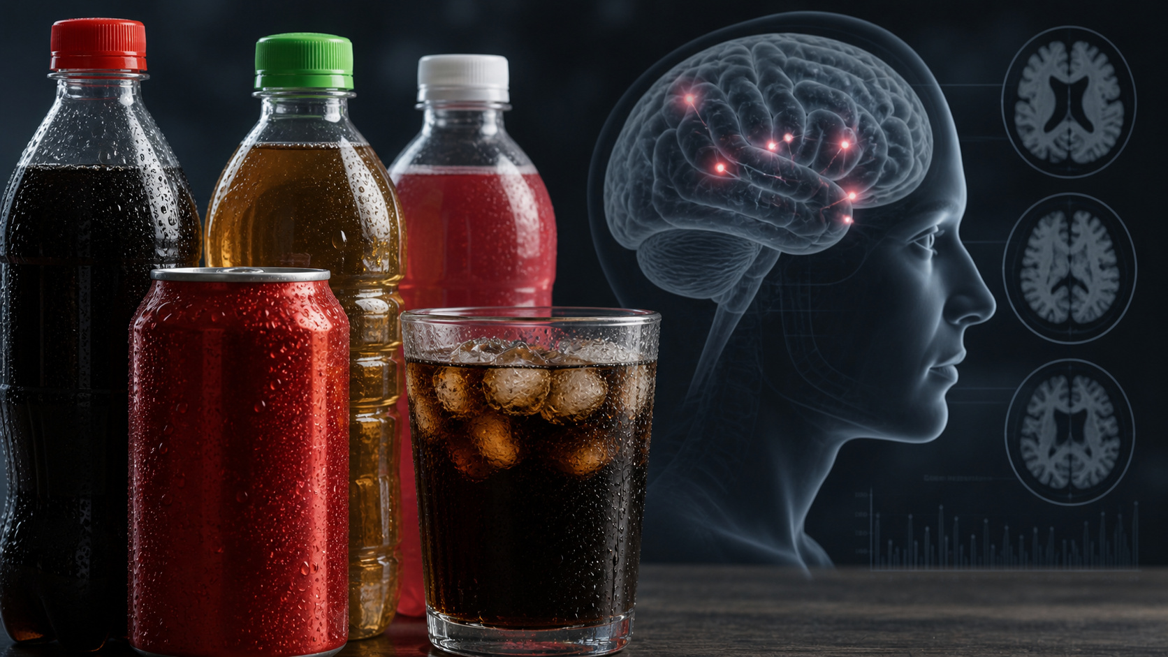 Açúcar líquido entra no radar do Alzheimer: estudo de Framingham com mais de 4 mil participantes liga refrigerantes, chás industrializados e bebidas açucaradas a menor volume cerebral, pior memória e sinais silenciosos de envelhecimento do cérebro
