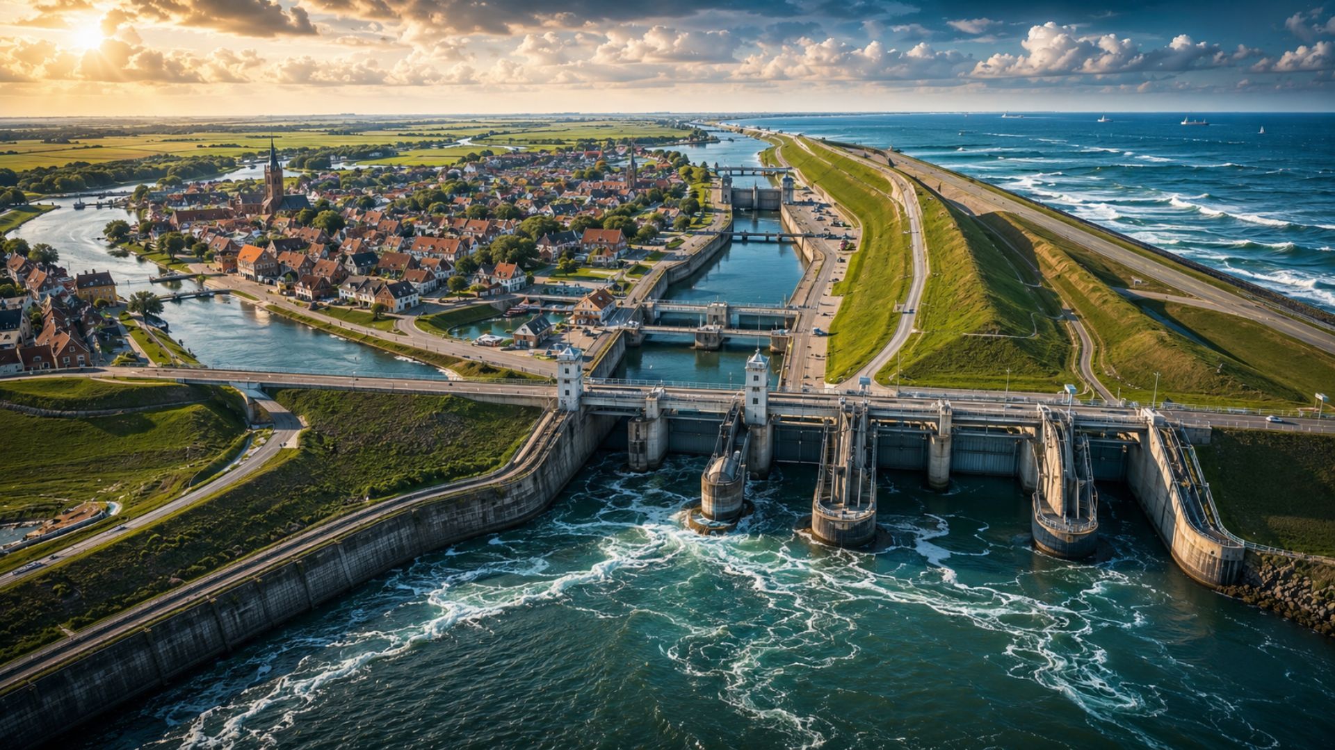 Boa parte da Holanda fica abaixo do nível do mar e só fica seca graças a diques, bombas e comportas, um sistema nascido da enchente de 1953 que matou 1.836 pessoas.