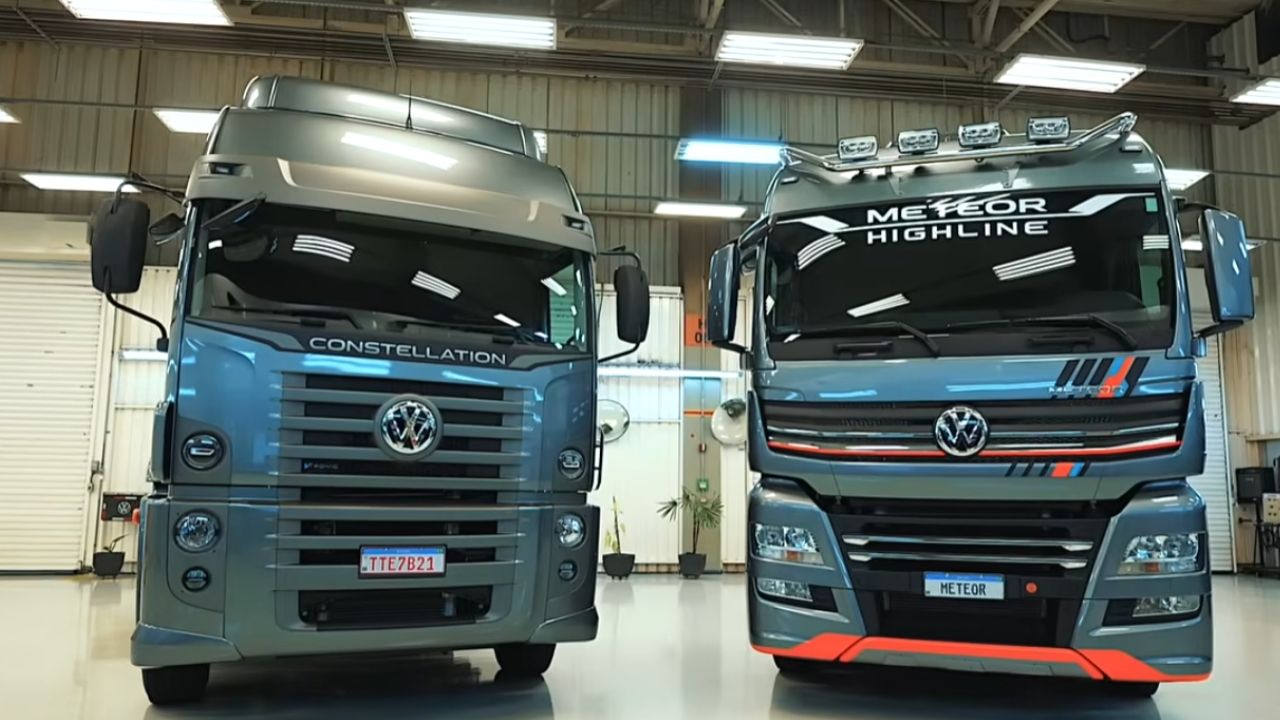 Caminhões Volkswagen vão para a pista em comparação entre o Meteor 29.530, feito para operações de até 74 toneladas, e o Constellation 20.480, que aposta em potência de 480 cavalos