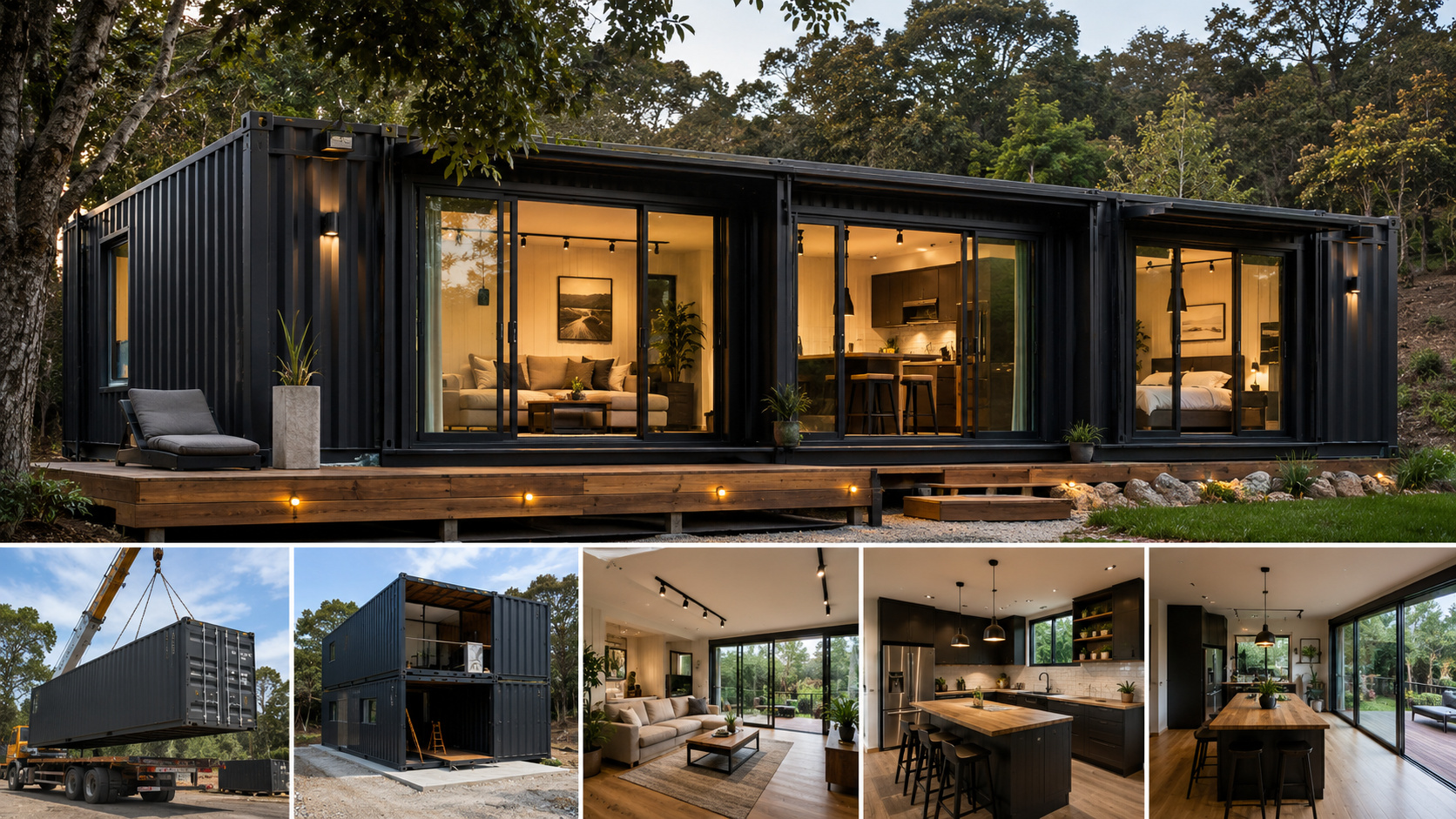 Casa container moderna no meio da natureza