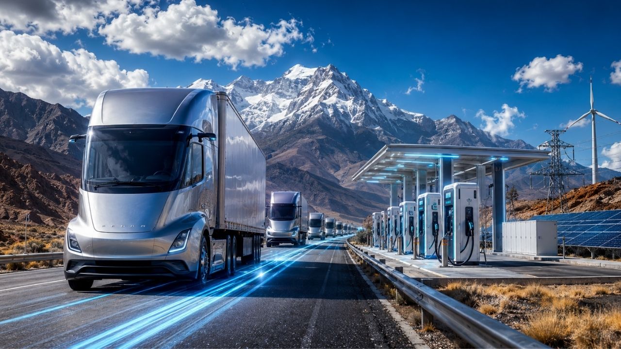Chile inaugura primeira rodovia elétrica para os caminhões que movem sua economia, instala carregadores de alta potência em 400 km e mira reduzir dependência do diesel em uma virada (2)