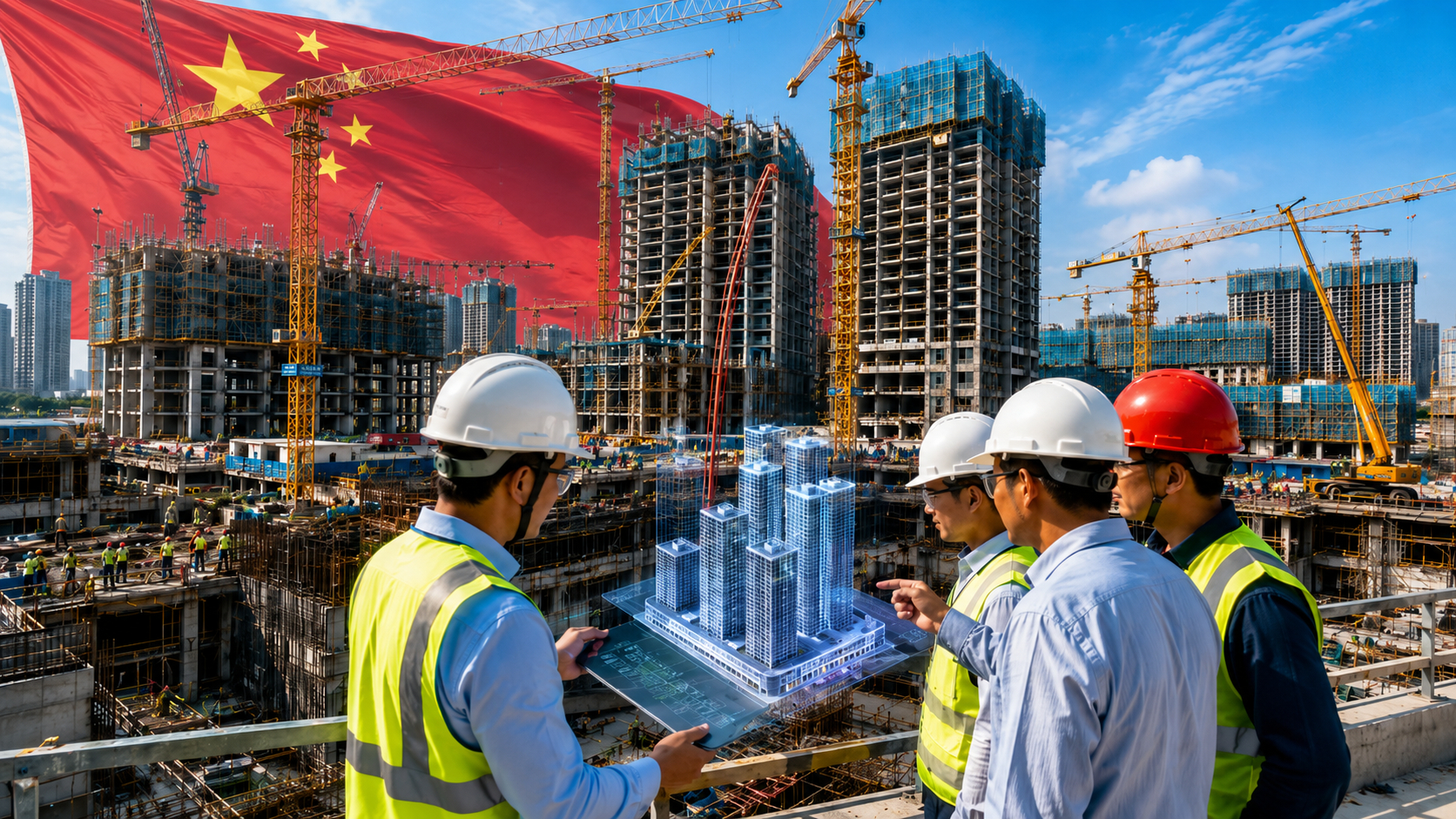 China acelera obras com tecnologia, planejamento e mão de obra intensa, erguendo hospital e prédio em prazos impressionantes.