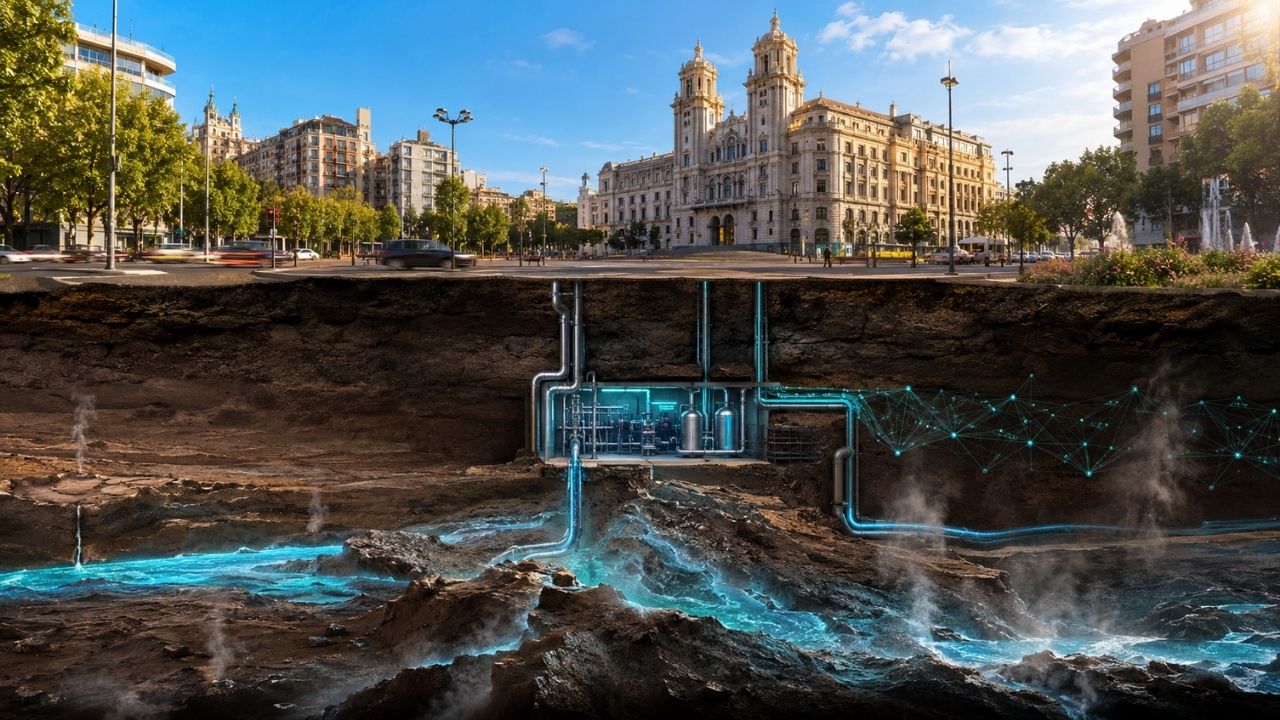 Cidade espanhola usa um aquífero escondido a 11 metros de profundidade como ‘refrigerador’ urbano há quase 30 anos, economiza 52% de energia em edifício público e agora recorre à IA (1)