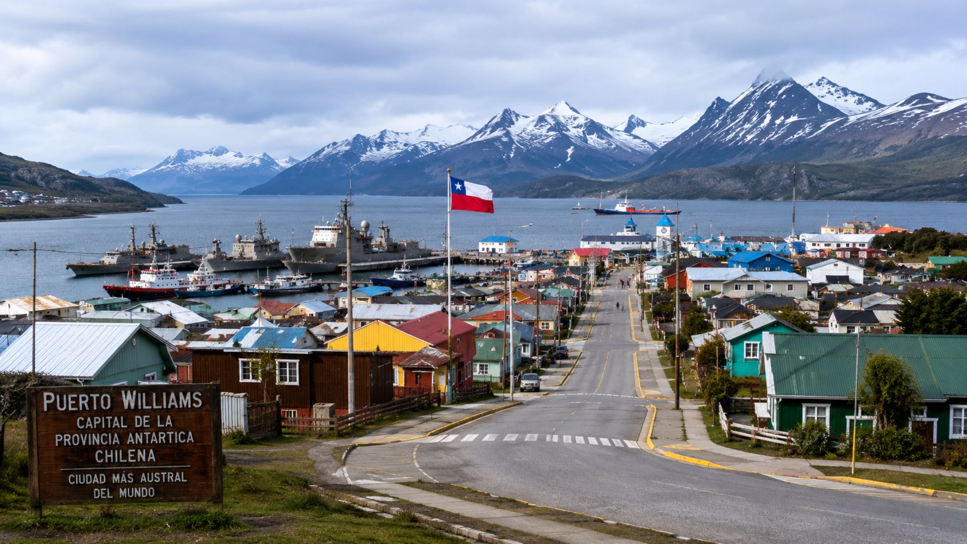 Puerto Williams é a cidade mais ao sul do mundo com cerca de 3.000 habitantes na Ilha de Navarino; veja por que o local é estratégico para o Chile e a Antártida.