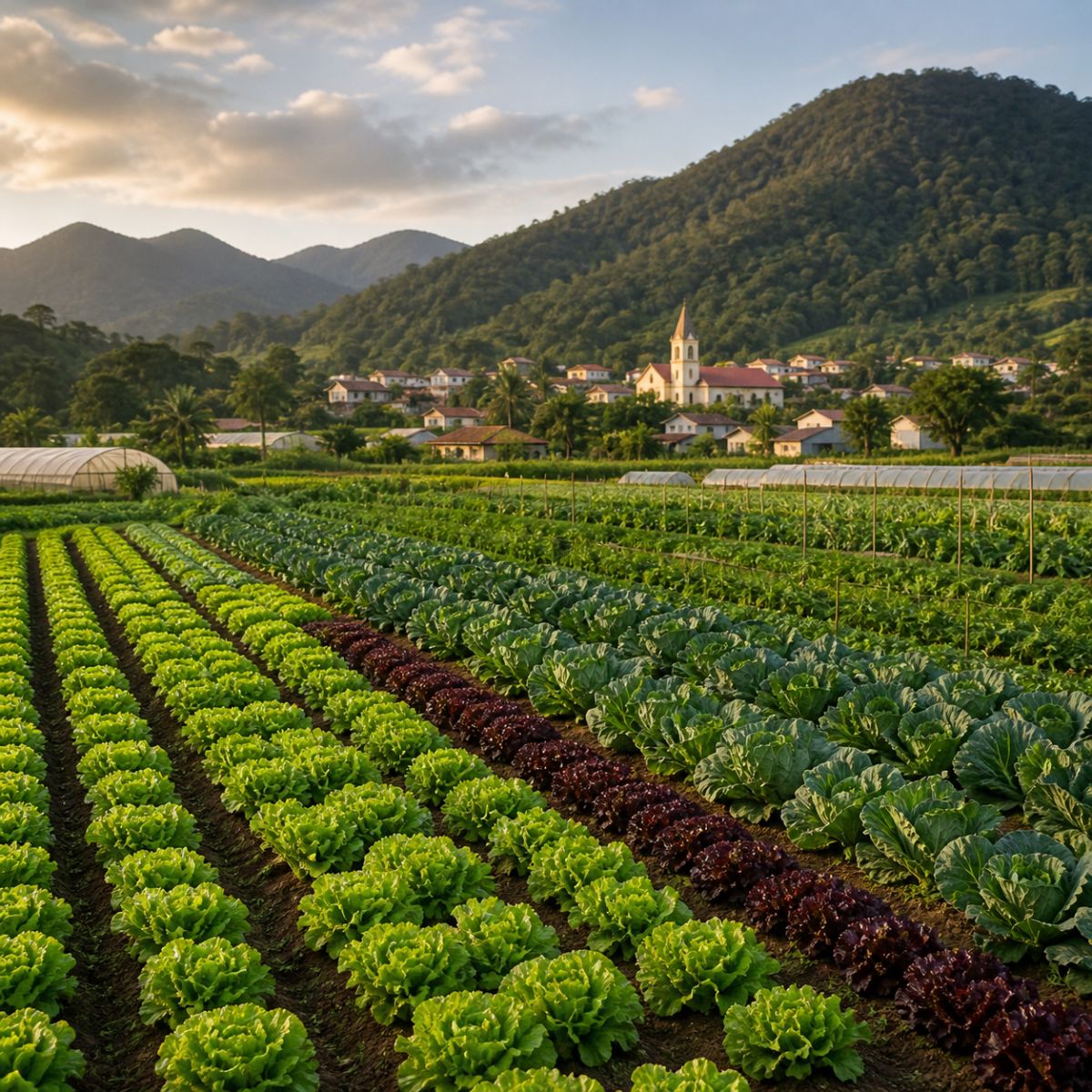 Antônio Carlos produz 150 mil t de hortaliças por ano em propriedades familiares. O município de SC tem 1.162 famílias em hectares de cultivo.