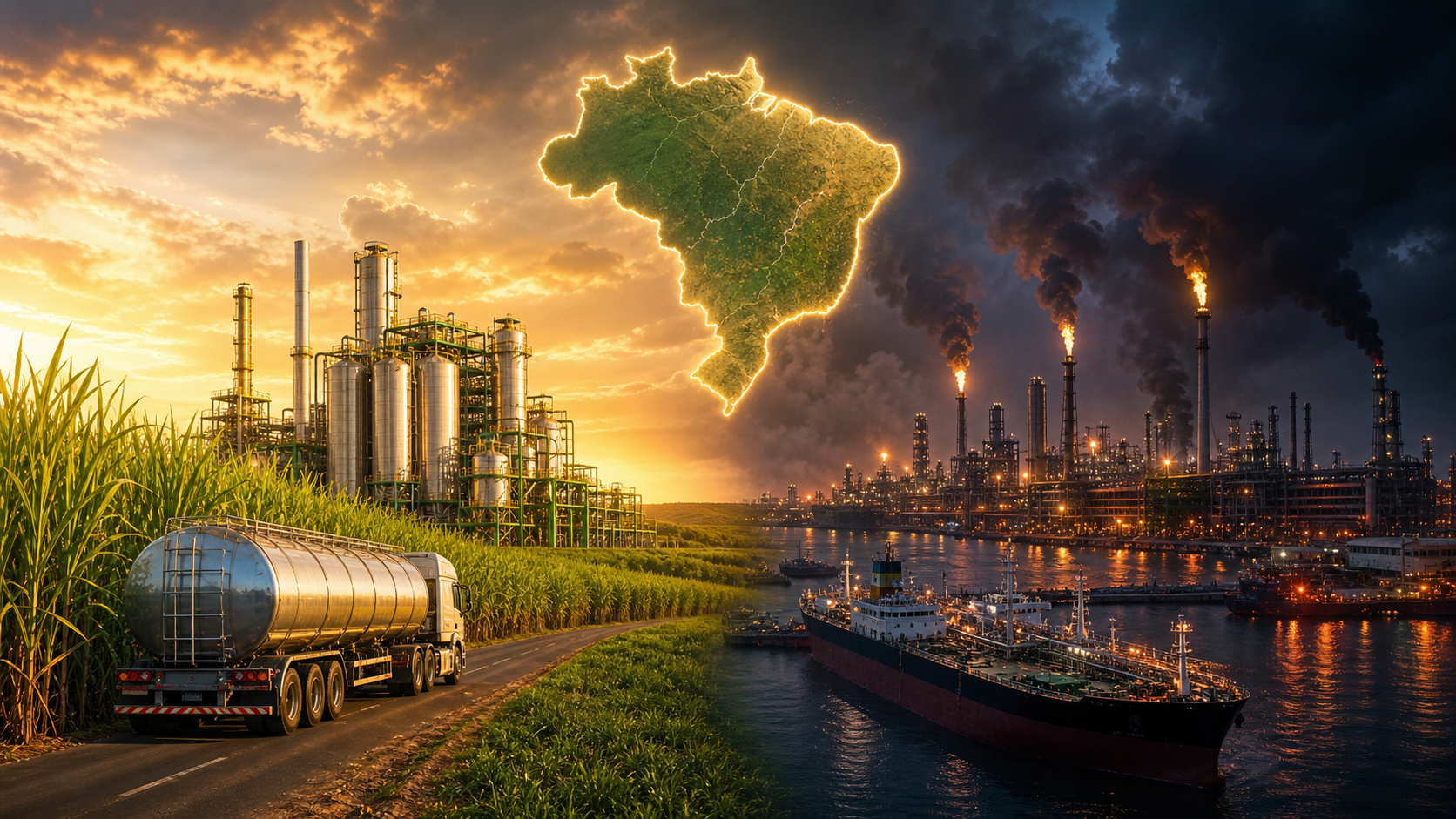O etanol brasileiro pode substituir 1 bilhão de litros de gasolina importada em 2027, enquanto a guerra no Irã acelera uma pressão energética que pode tornar o Brasil o único país do mundo com combustível fóssil e renovável competitivos ao mesmo tempo