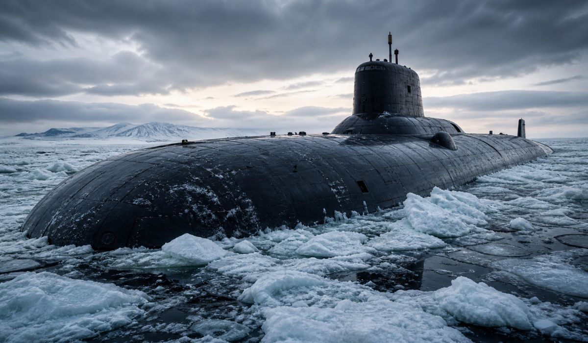 Conheça o submarino Typhoon, gigante soviético da Guerra Fria feito para operar sob o gelo do Ártico com mísseis nucleares. (Imagem: Ilustrativa)