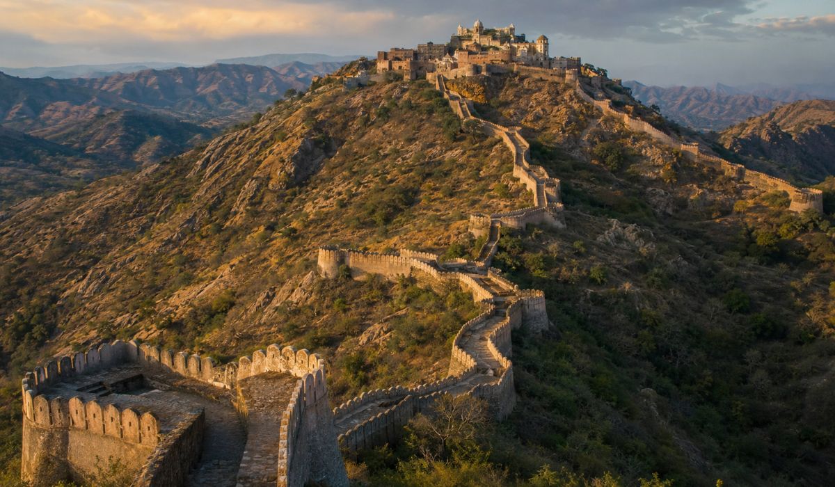 Forte de Kumbhalgarh, no Rajastão, tem muralha de 36 km, templos, palácios e sistema defensivo nas montanhas Aravalli. (Imagem: Ilustrativa)