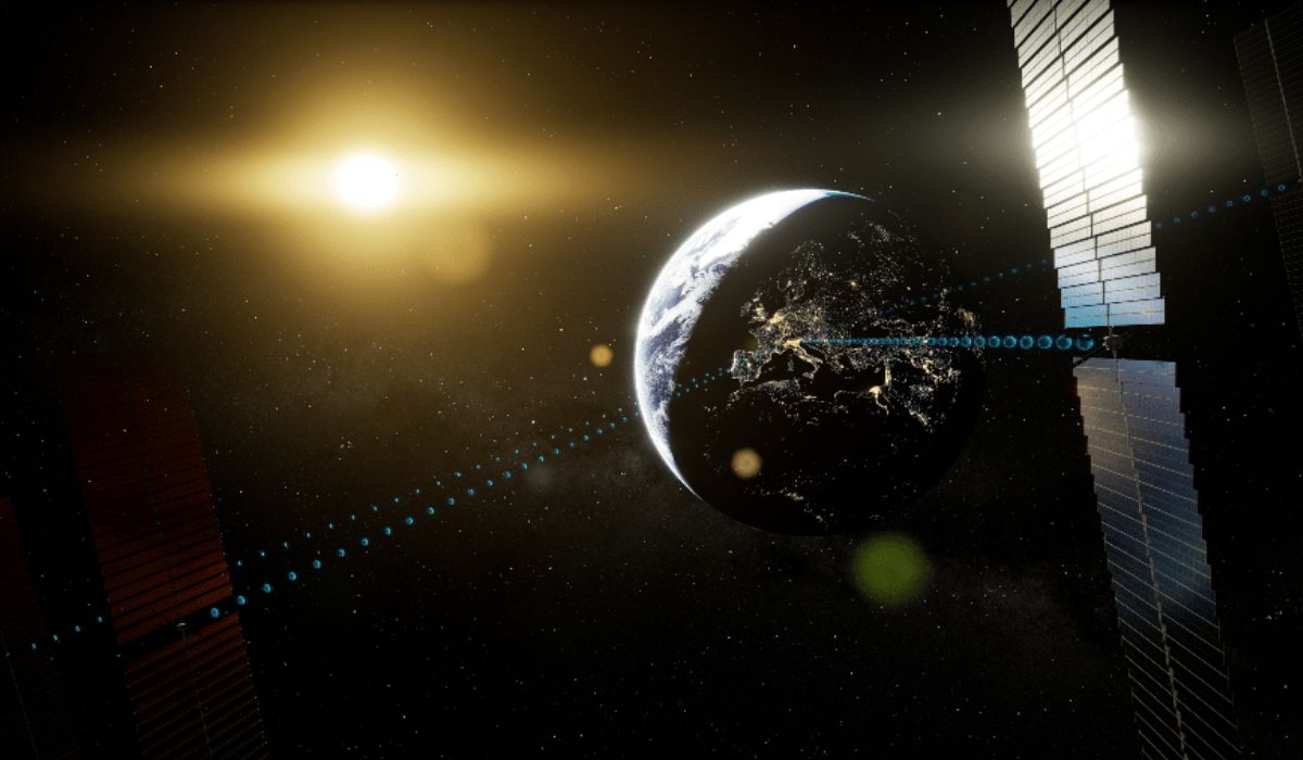 Solaris é um projeto de energia solar instalada no espaço para enviar energia para a Terra - Imagem: A. Treuer/ESA