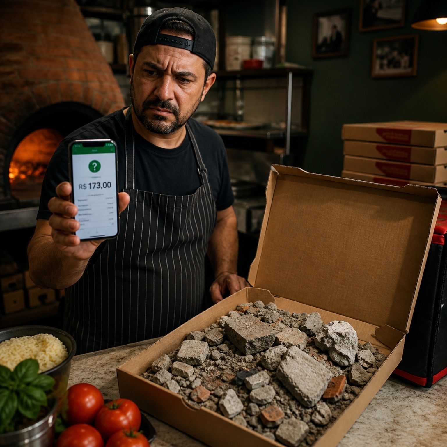 Dono de pizzaria descobre Pix falso de R$ 173, envia “pizza” recheada com entulho para golpista, viraliza com mais de 2 milhões de visualizações e expõe golpe (2)