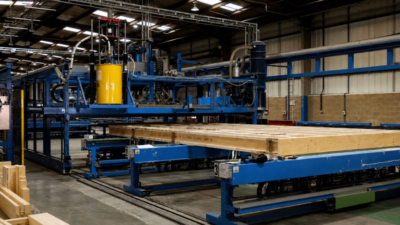 British factories use robots and lasers to produce structural wood panels