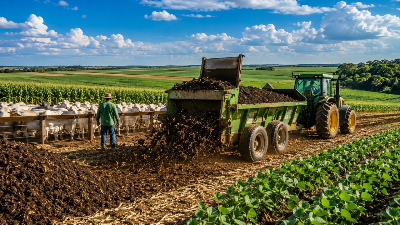 Fazenda no Matopiba transforma esterco de gado em fertilizante natural, torna-se autossuficiente em fósforo e mostra como a integração entre lavoura (1)
