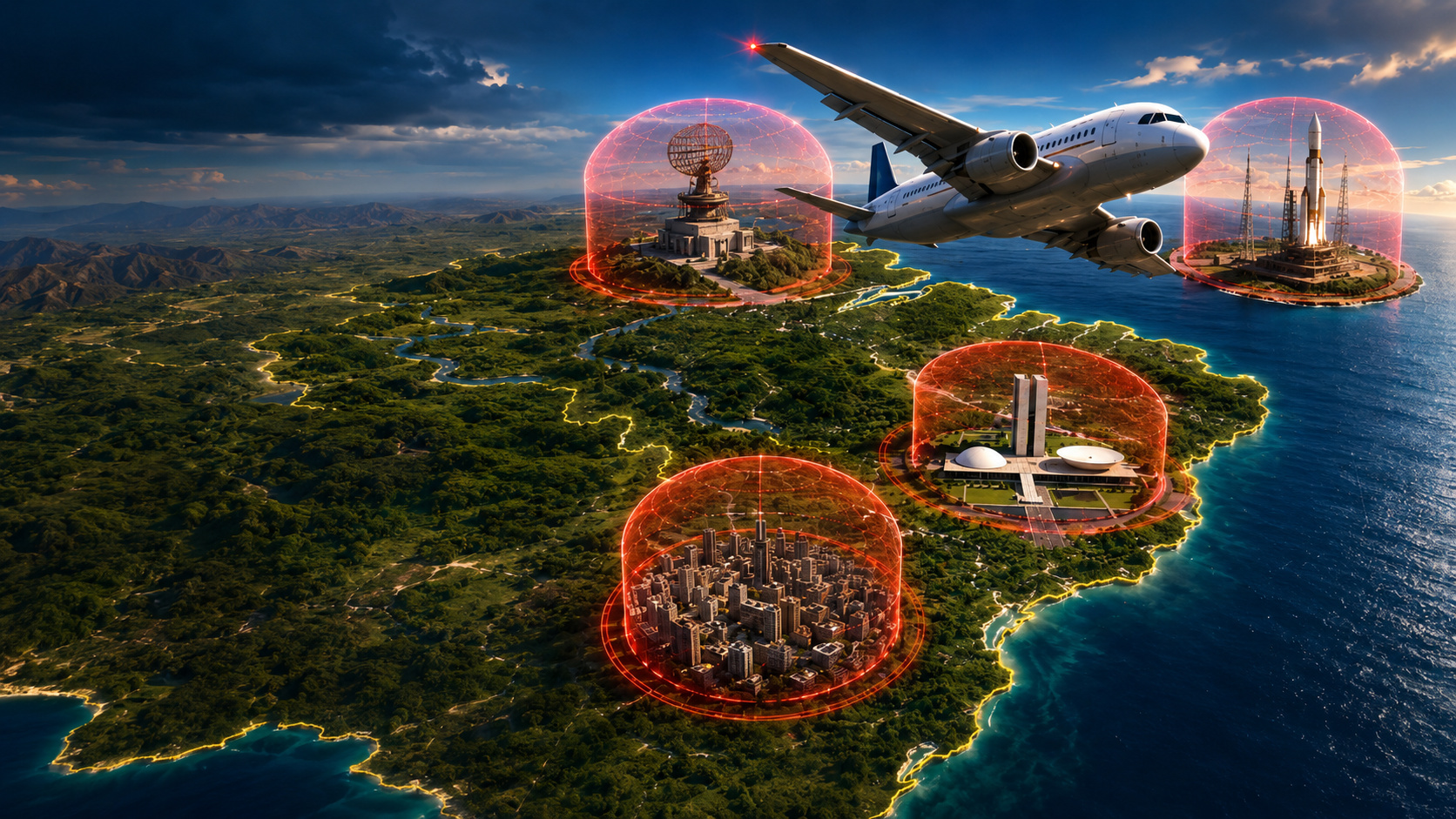 Por que aviões não podem voar nestes lugares do Brasil? "Áreas invisíveis" no céu protegem bases militares, usinas, centros do governo e zonas onde até drones podem ser barrados pela FAB