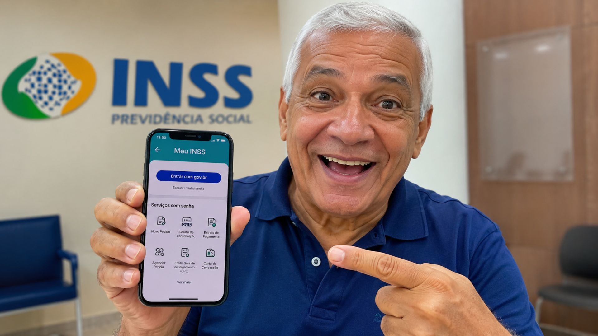 Meu INSS libera mais de 90 serviços pelo celular, incluindo CNIS, aposentadoria, perícia médica e carteira digital com QR Code.