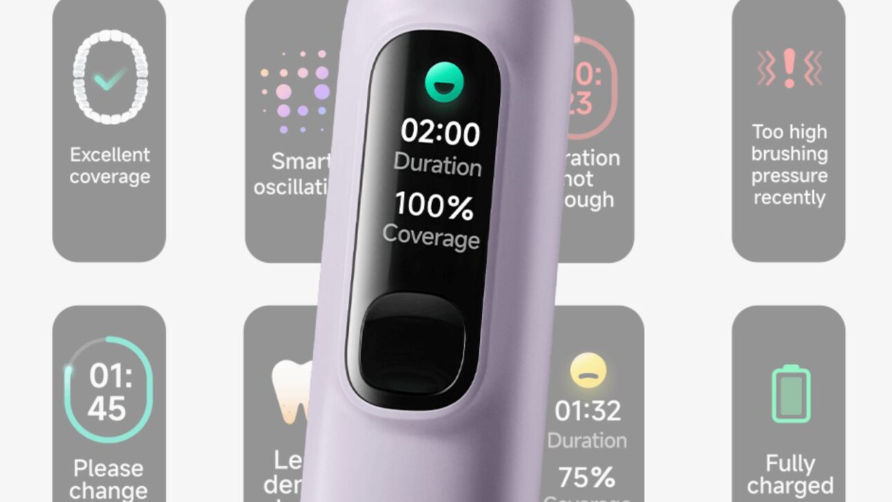 Escova elétrica da Xiaomi traz tela colorida, motor servo-oscilante, alertas inteligentes e bateria para até 180 dias.