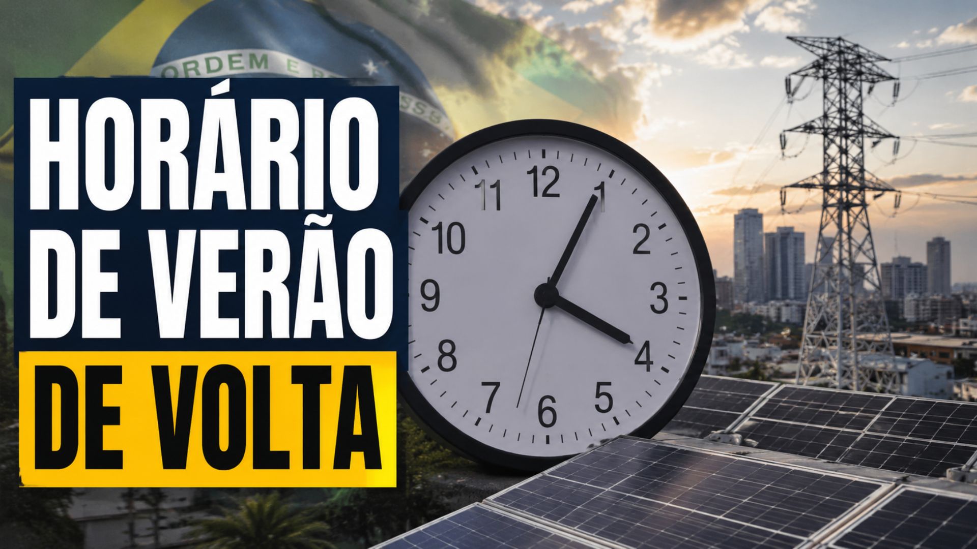 Horário de verão no Brasil segue em análise pelo governo por impacto no pico de energia e queda da geração solar no fim da tarde.