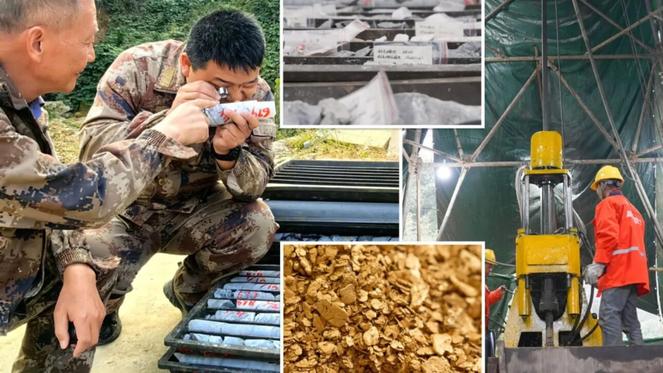 China anuncia jazida supergigante de ouro em Hunan com mais de 1.000 toneladas e valor estimado em US$ 85,9 bilhões.