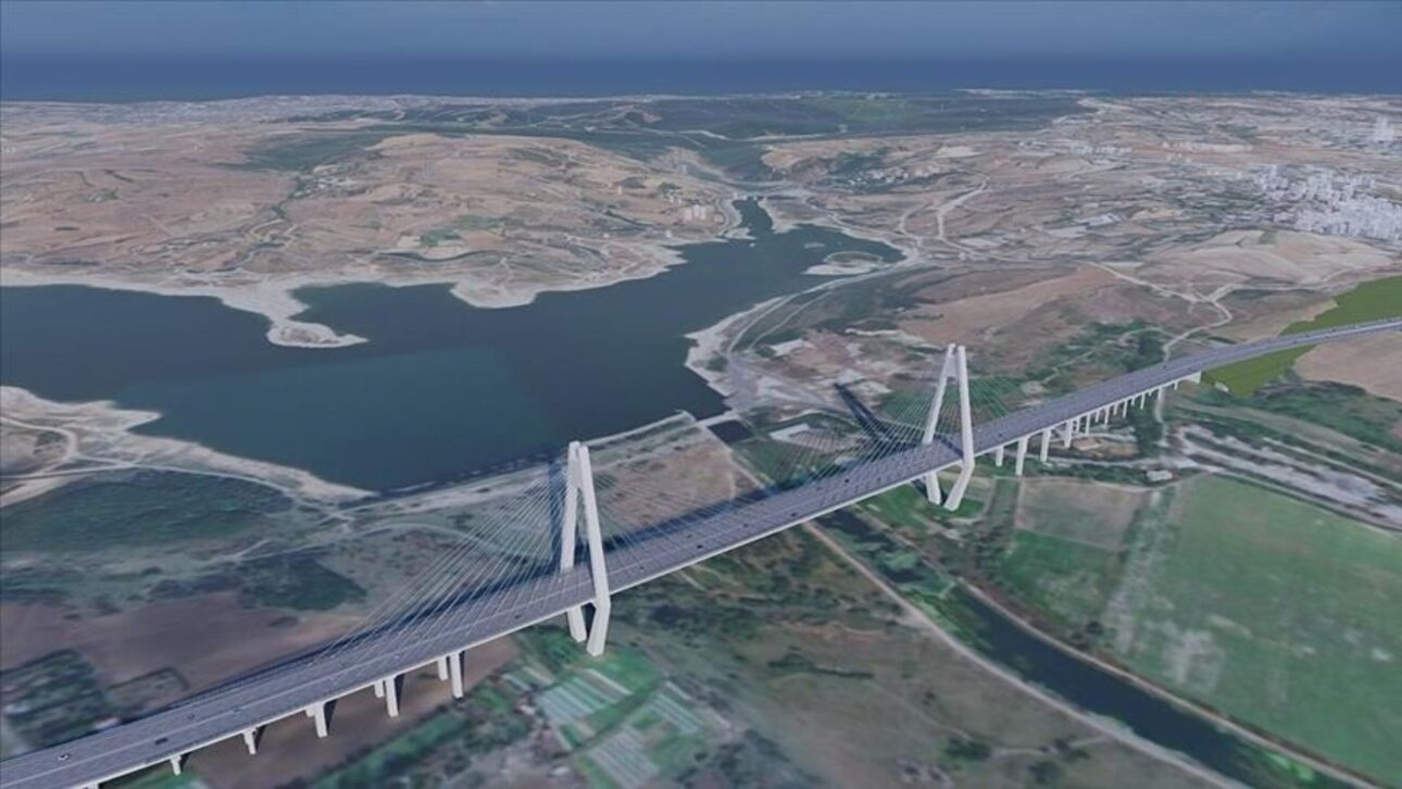 Ponte Sazlıdere integra o Canal de Istambul, projeto turco para ligar Mar Negro e mar de Mármara.