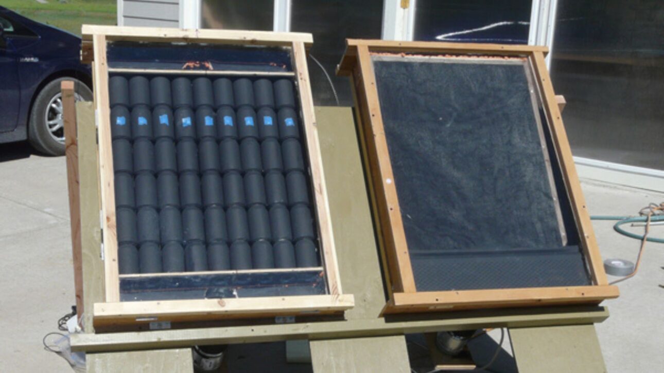Aquecedor solar caseiro feito com latinhas recicladas usa energia solar para aquecer ambientes e pode reduzir o uso de eletricidade.