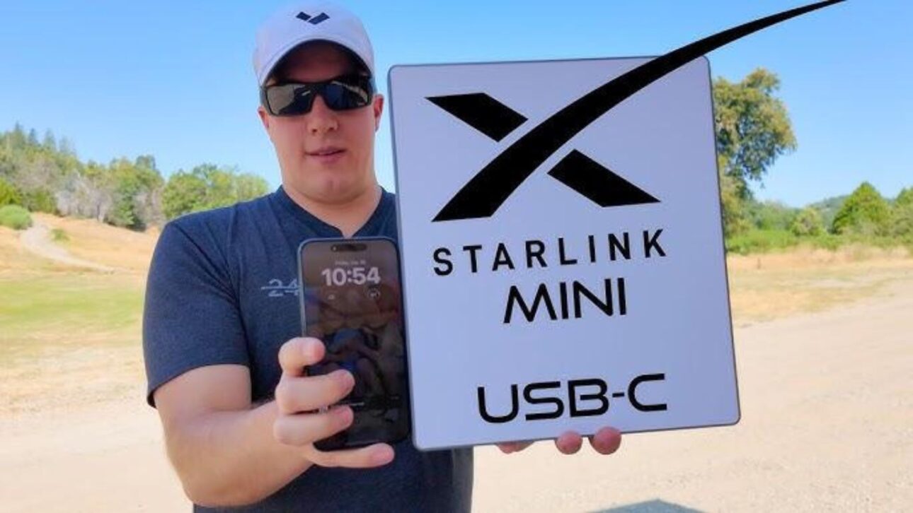 SpaceX prepara nova Starlink Mini com bateria integrada, USB-C e autonomia de até 5 horas, segundo códigos internos.