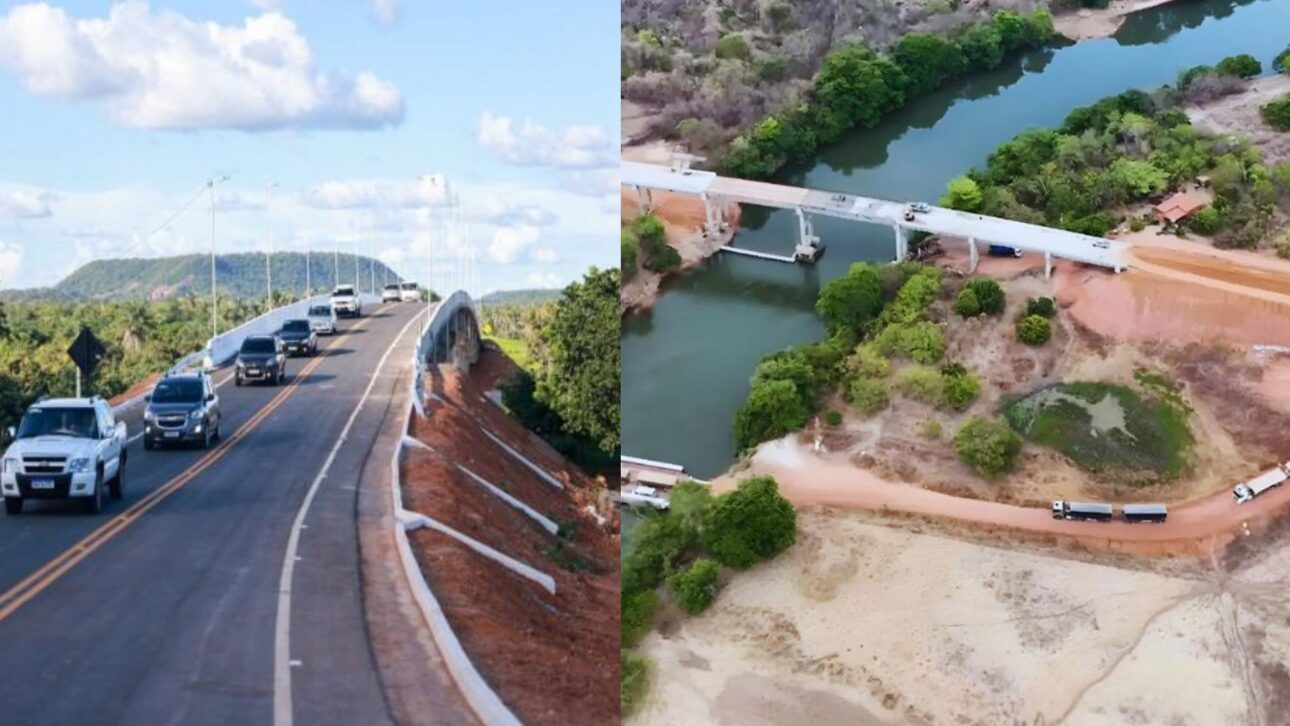 Ponte de 195 metros sobre o Rio Balsas acaba com travessia por balsa e muda acesso no sul do Maranhão.