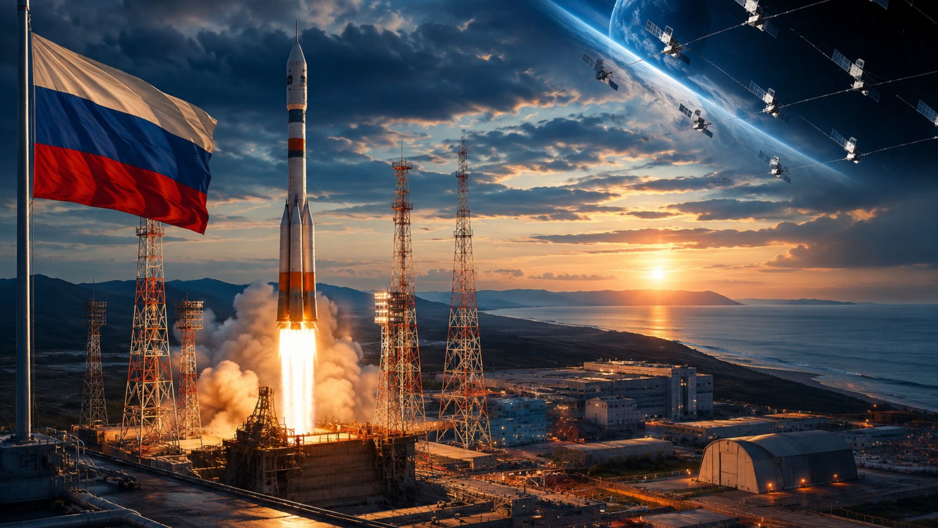 Rússia acelera corrida espacial com base privada para foguetes, 50 lançamentos anuais e projeto de 900 satélites.