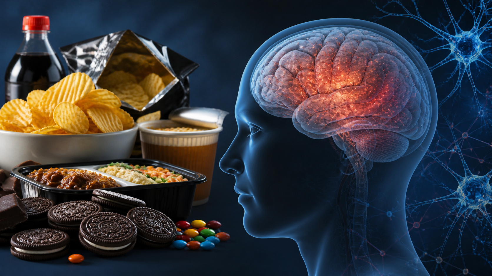 Biscoito recheado, salgadinho e comida pronta entram no radar da ciência: estudo brasileiro liga ultraprocessados a declínio cognitivo 28% mais rápido em adultos de meia-idade