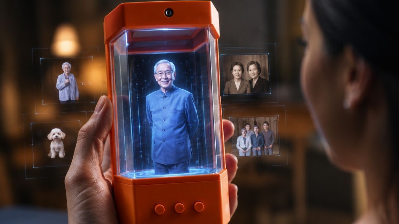 Indústria bilionária criada pela inteligência artificial já permite conversar por vídeo com parentes mortos usando avatares digitais que recriam voz, rosto e memória em uma nova (1)