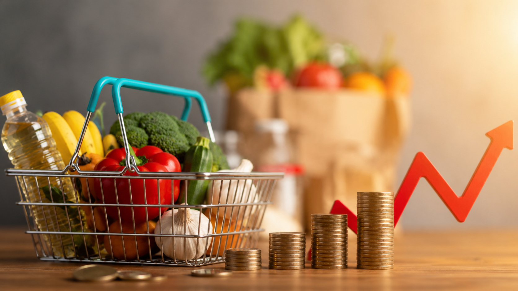 Inflação sobe em abril pressionada pelos preços dos alimentos