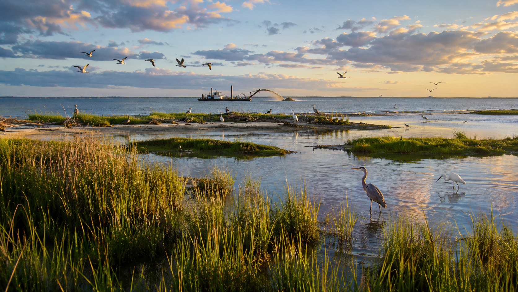Lama retirada de canais de navegação devolve vida à Poplar Island