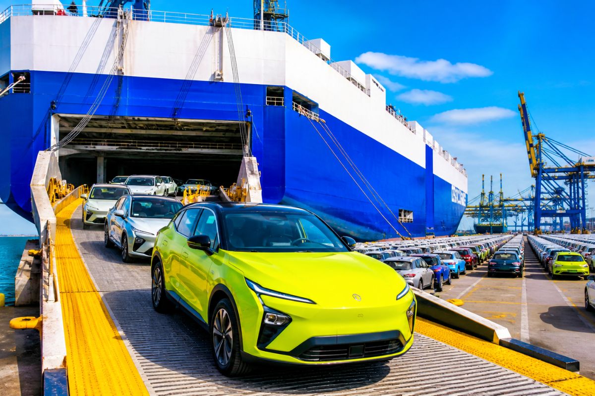 Navio que saiu da China descarrega 3.370 carros elétricos da Geely no Porto de Paranaguá, bate recorde no Paraná em operação de 17 horas e reforça nova rota de importação automotiva (1)