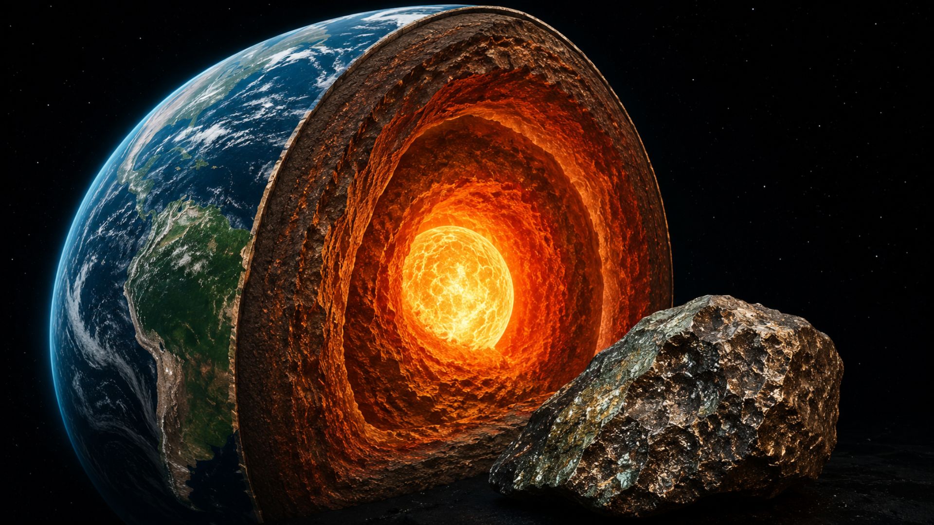 A bridgmanita é o mineral mais abundante da Terra, 38% do volume do planeta, mas só foi tocada graças a um meteorito que caiu na Austrália em 1879. Entenda.