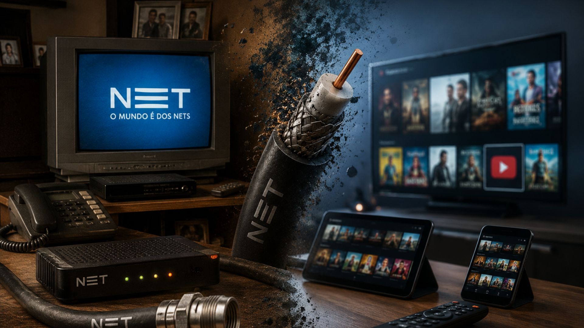 O que aconteceu com a NET, a marca que colocou TV, internet e telefone no mesmo cabo, dominou milhões de casas brasileiras antes do streaming e depois sumiu da rotina do país