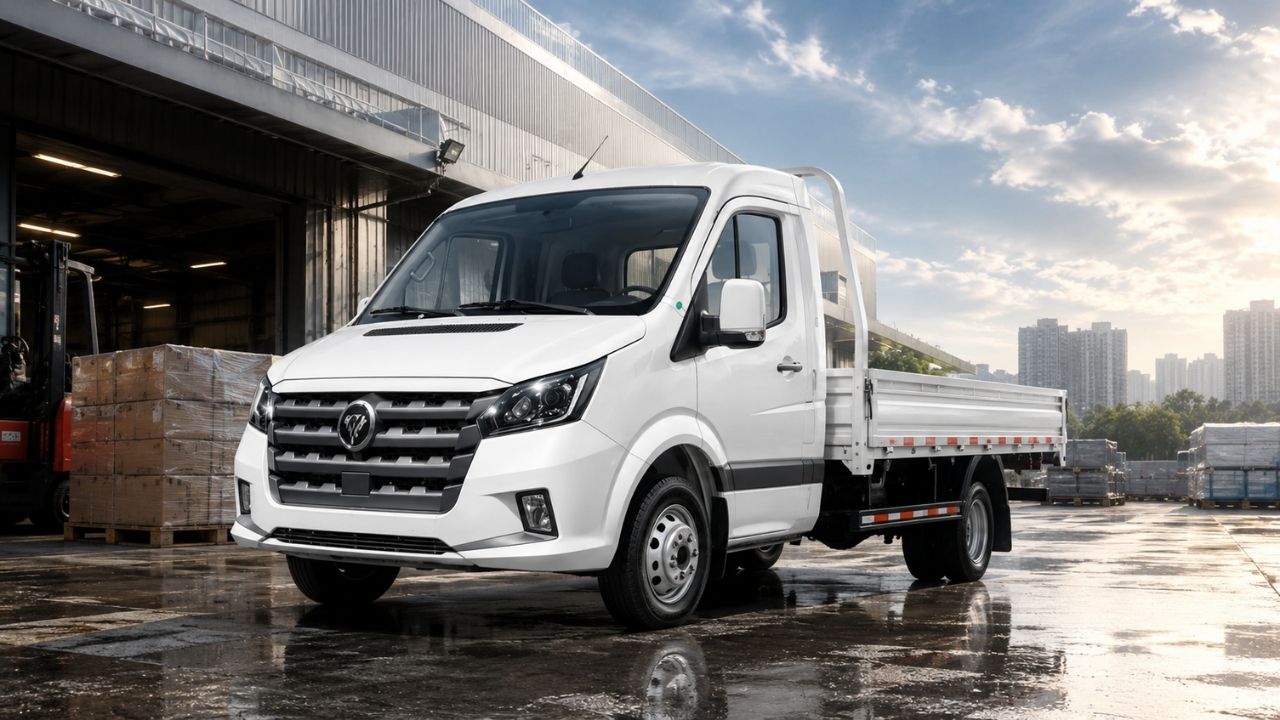 Parece uma van, mas trabalha como caminhão leve Foton apresenta na China o Toano Aucan F2.5 chassi cabine, com tração traseira, câmbio manual, feixe de molas e pacote de segurança (4)