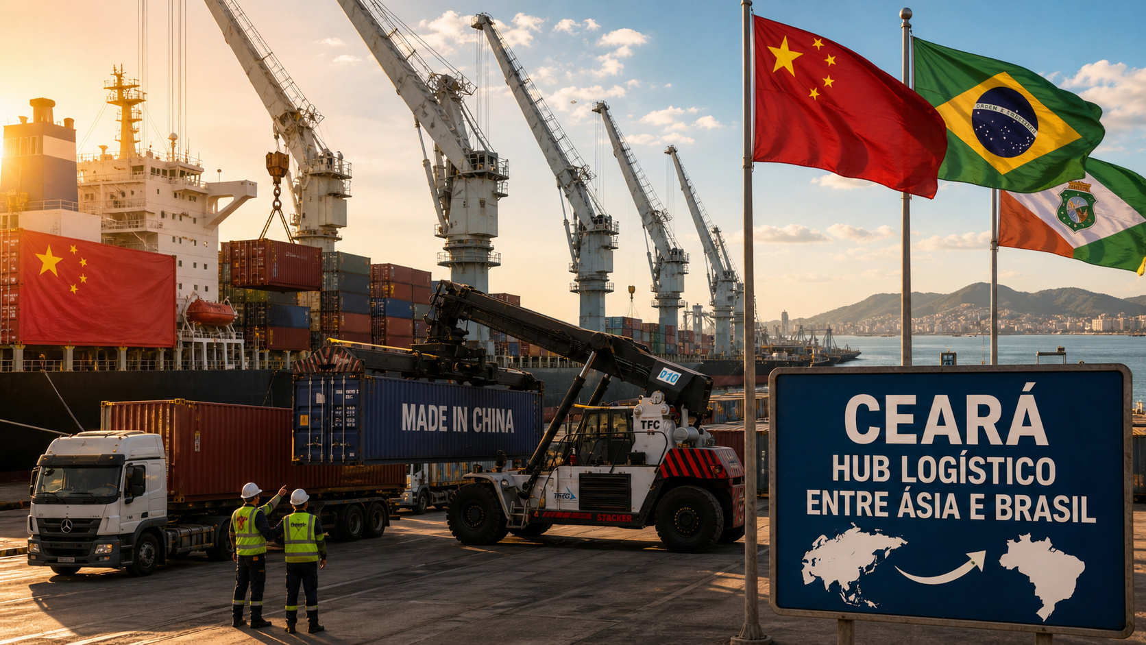 92 produtos chineses inéditos desembarcaram no Ceará em apenas dois meses, e a virada mais estratégica está no Porto do Pecém: o Estado quer deixar de ser rota periférica para virar a primeira porta de entrada da Ásia no Brasil