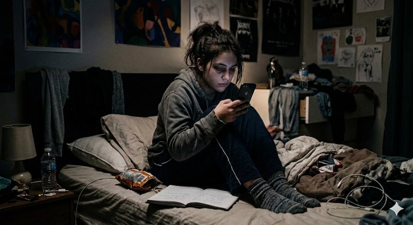 Psiquiatras e psicólogos alertam que redes sociais não afetam adolescentes apenas pelo tempo de tela, mas pelo uso compulsivo que começa a dominar sono, humor, autoestima e rotina