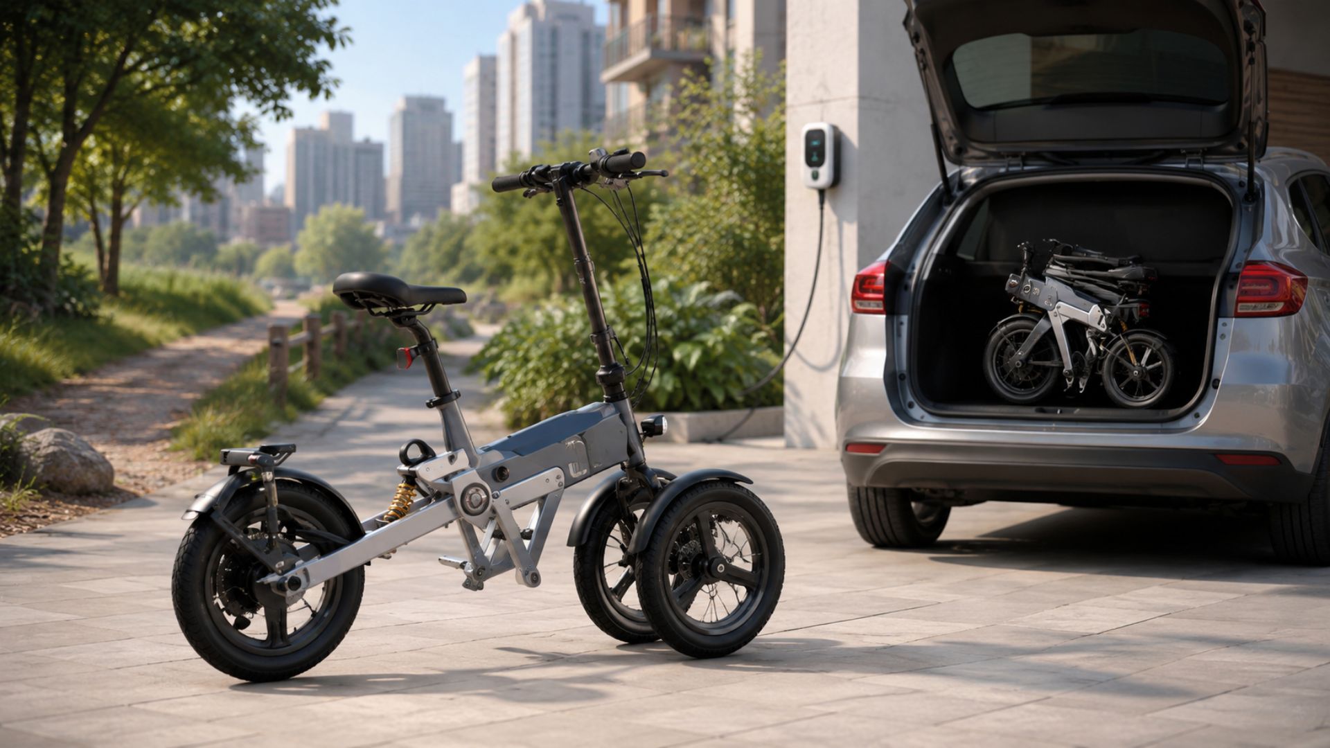 A Toyota apresentou o Land Hopper, triciclo elétrico dobrável de 1,37 metro que pode ser conduzido por jovens de 16 anos sem habilitação. Com lançamento previsto para 2027, cabe no porta-malas de um carro e recarrega em tomada doméstica.