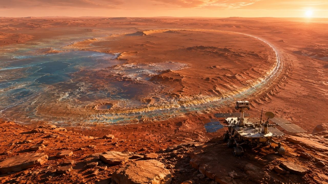 Um oceano desaparecido em Marte deixou um anel mineral detectável bilhões de anos depois, afirmam cientistas chineses depósitos de manganês indicam água estável (4)