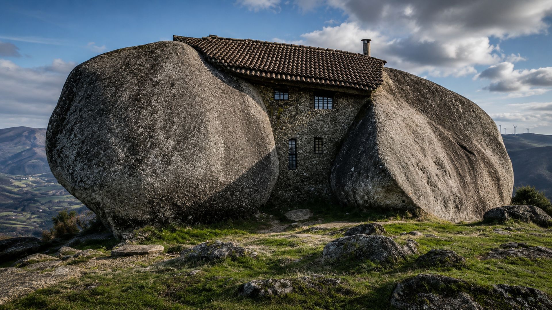 A Casa do Penedo, erguida entre quatro blocos de granito em Portugal há mais de 50 anos, climatiza-se sozinha, virou febre e hoje é museu após sofrer vandalismo.