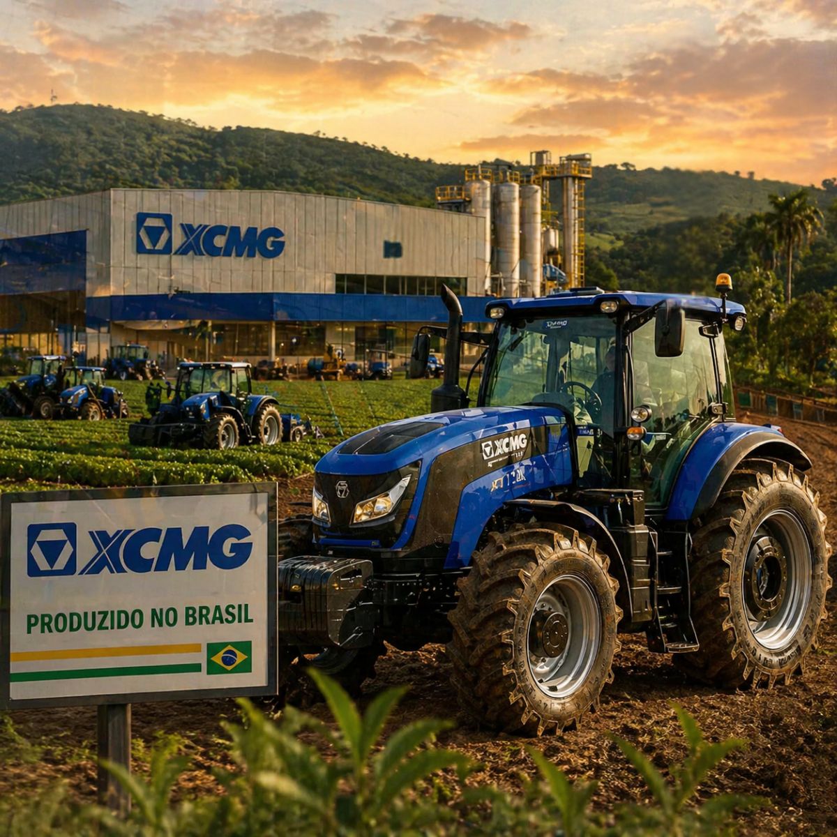 A gigante chinesa XCMG entra no mercado de tratores no Brasil com fábrica em MG e banco próprio. O campo brasileiro ganha novo competidor.