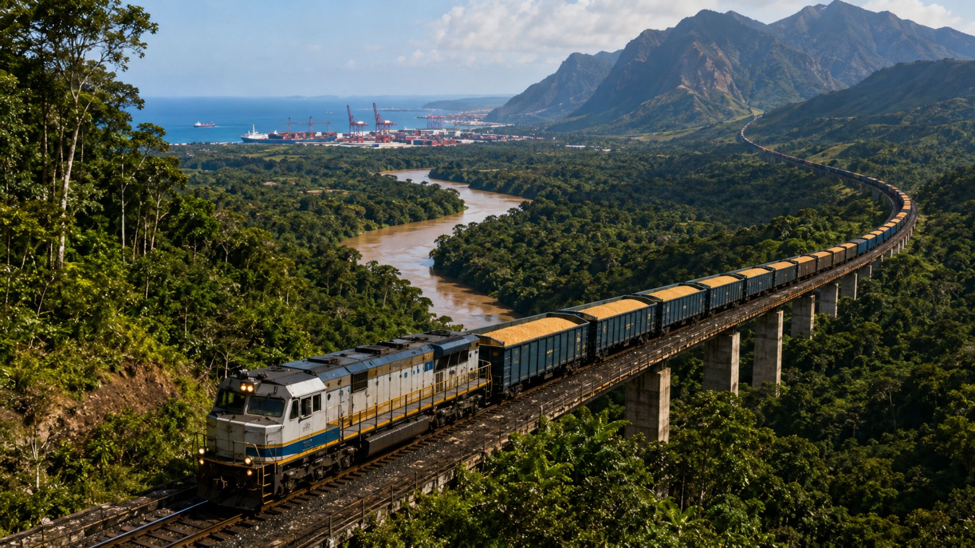 Megaferrovia estudada por Brasil e China pode ligar a Bahia ao porto de Chancay, no Pacífico peruano, e encurtar a viagem da soja até a Ásia. Veja o que se sabe.