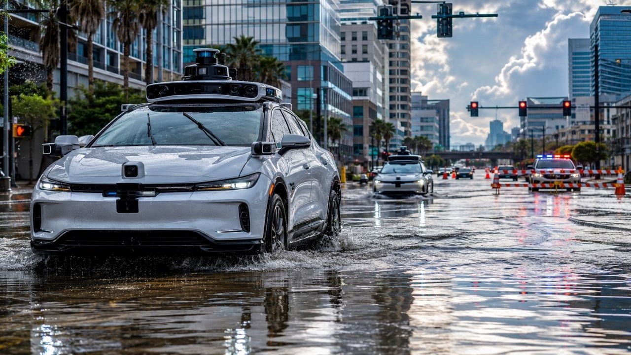 Waymo faz recall de 3,8 mil robotáxis nos Estados Unidos após identificar risco de veículos autônomos entrarem em ruas alagadas durante chuvas intensas (2)