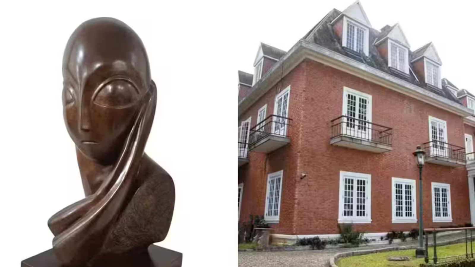 Escultura histórica encontrada em mansão no Brasil