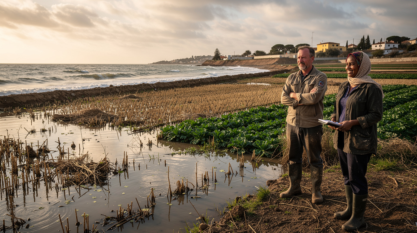 Elevação extrema do nível do mar ameaça a agricultura costeira na Europa e Norte da África