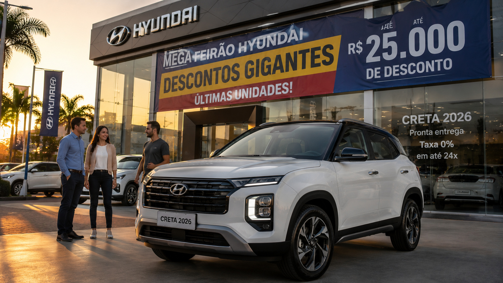 Hyundai Creta 2026 em promoção durante campanha nacional da Hyundai no Brasil.